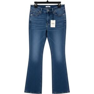 LNDN Landon Denim Womens Deep Blue Wash Organic Cotton Bootcut Jeans 25x32 NEW